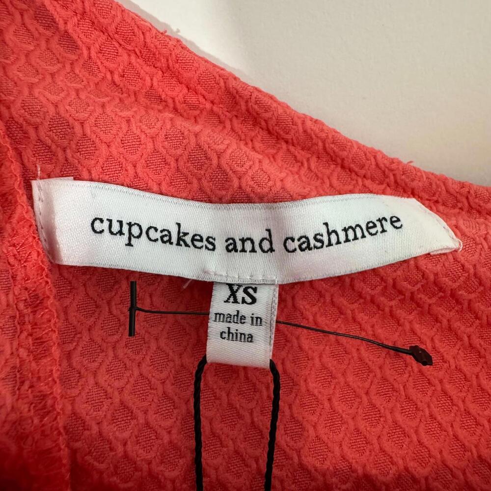 Cupcakes and Cashmere Women’s Size XS Coral One Shoulder Ruffle Mini Dress - Picture 4 of 13